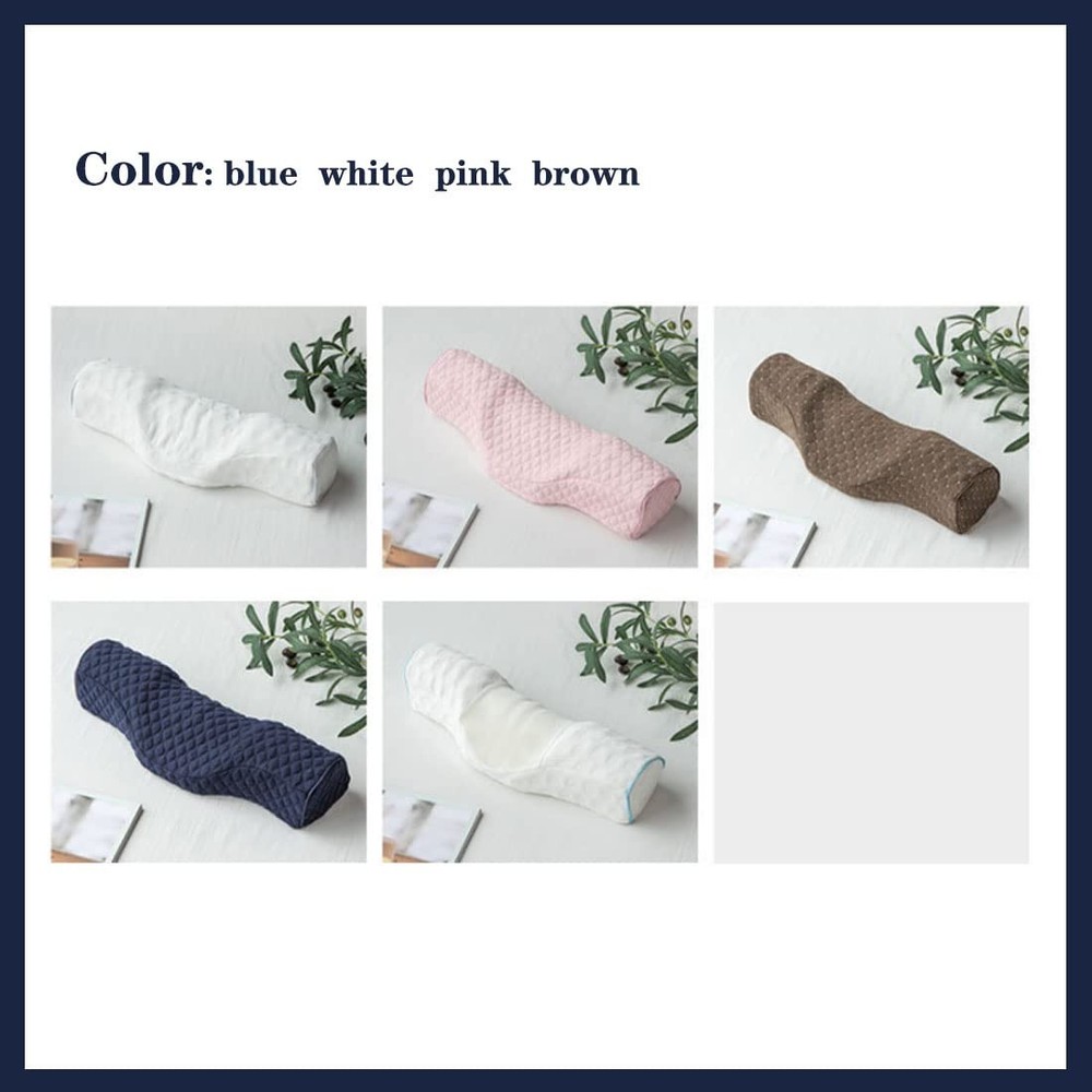 Cervical Neck Pillow for Pain Relief Sleeping, roll Memory Blue