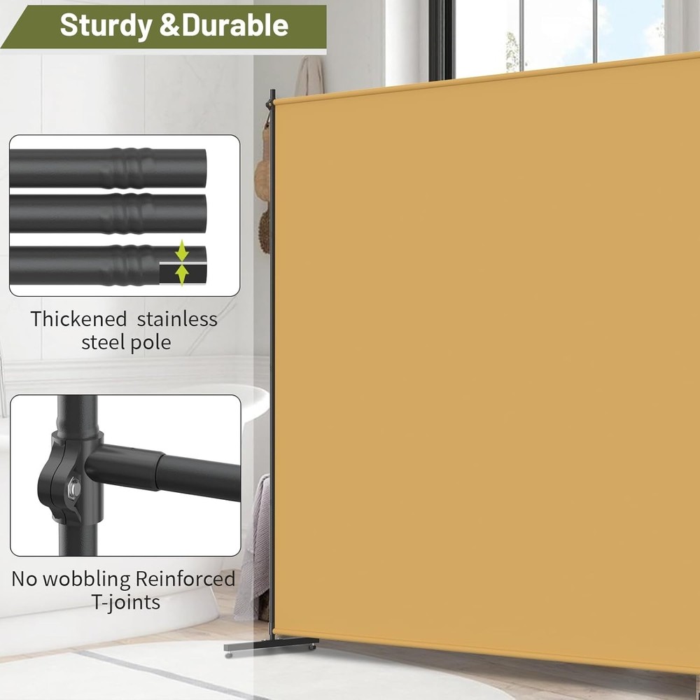 Room Divider 72x72Inch Large Single Panel Privacy Screen for Room Separation