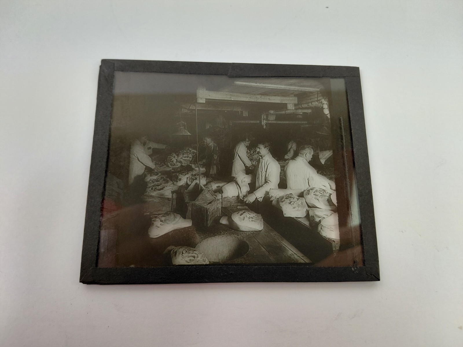 Magic Lantern Glass Slide Photo Keystone P143 Trimmknv Skinning Ham Chicago