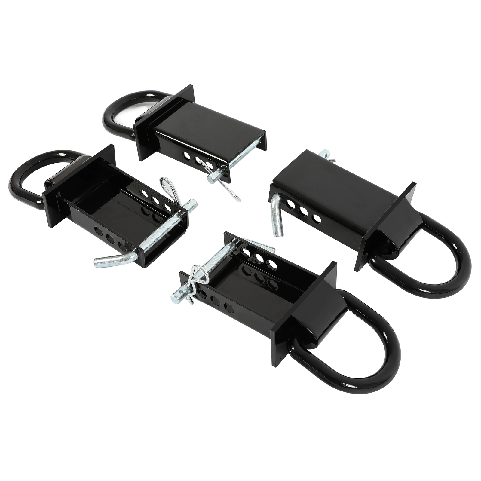 4X Standard 2"x4" Heavy Duty Trailer Adjustable Stake Pocket D Ring Zinc Coated