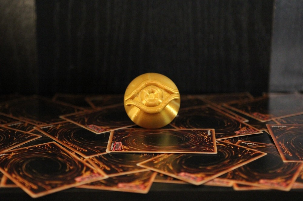 Millenium Eye 3D Printied Gold Prop Life Size hanger