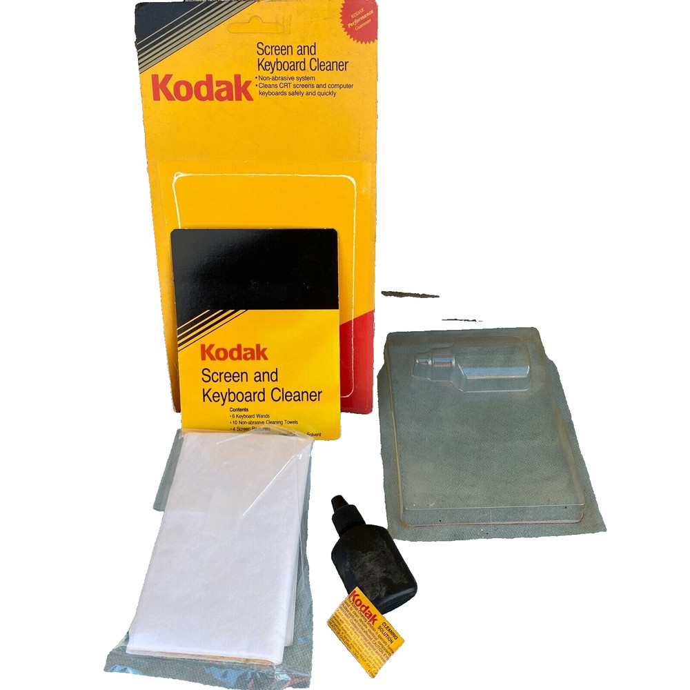 Kodak Screen Keyboard Cleaner Solution CRT Computer Screen Vintage 1988 Cloth