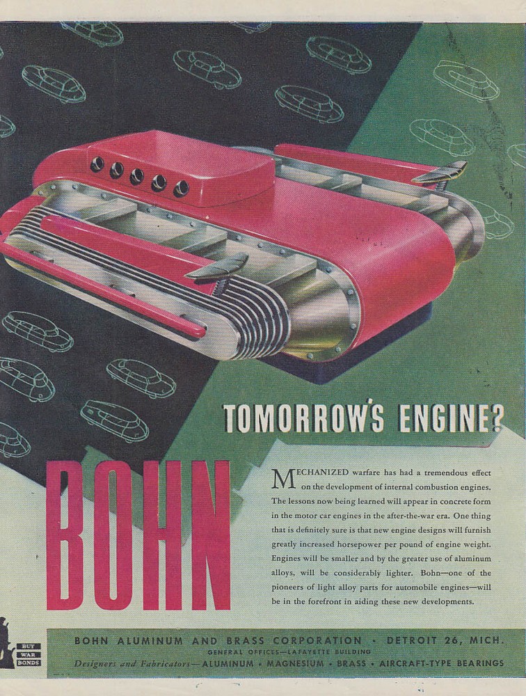 Bohn Tomorrow's Engine? / Thanks for Studebaker Boeing B-17F ad 1944