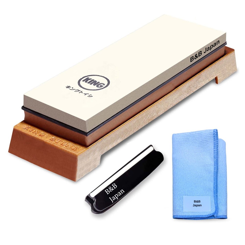 KING Whetstone Starter Set Include 1000/6000 Grit set, Brown