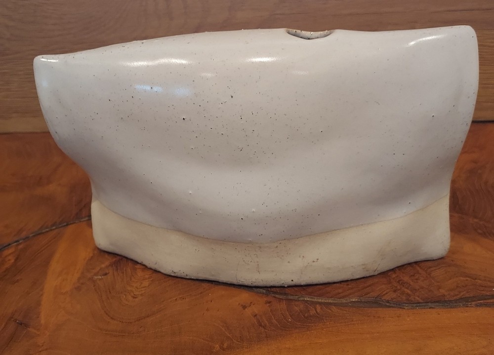 Handmade Modern Ceramic Bud Vase Minimalist Leaf Design Studio Pottery