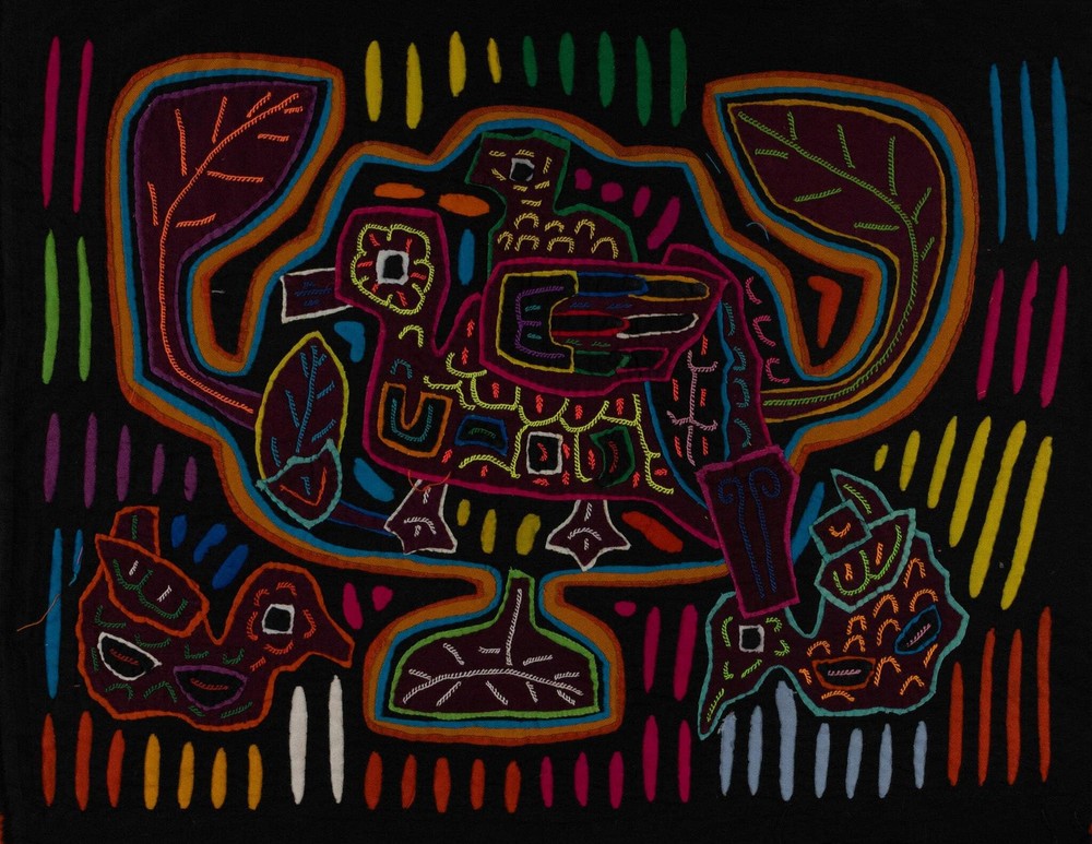 Multi-Color Mother Duck With Chick Mola
