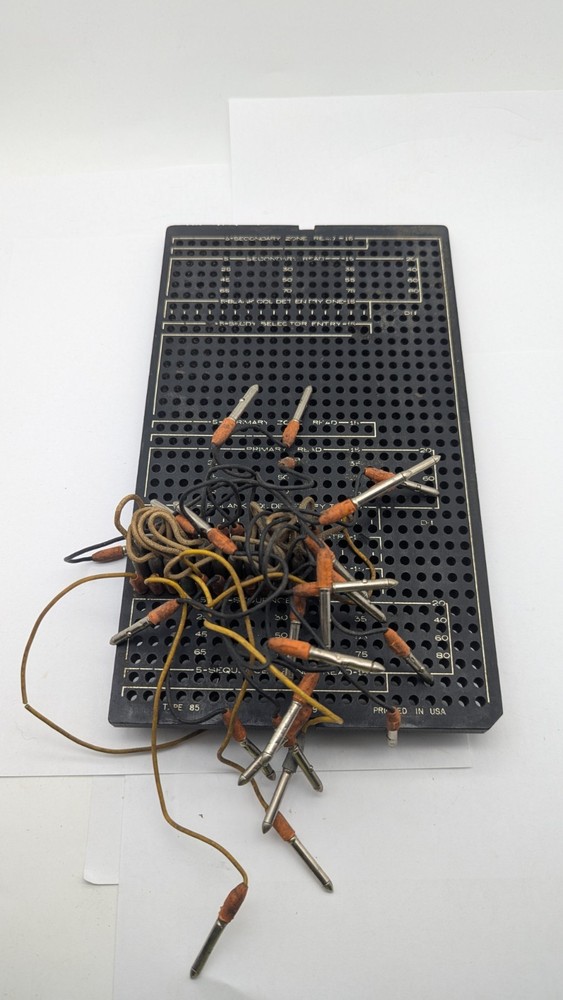 Vintage IBM 601059 MACHINE Plugboard Control Panel FOR DISPLAY