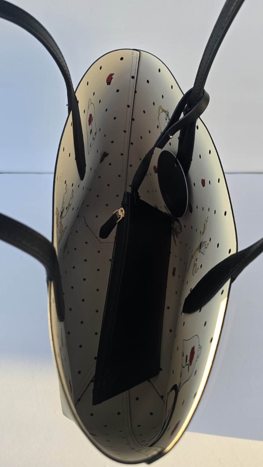 Disney X Kate Spade Beauty and the Beast Reversible Tote NWT with Wristlet Pouch