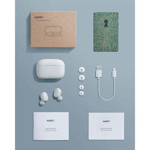AUKEY EP-T31 Wireless Charging Earbuds Elevation in-ear Detection White