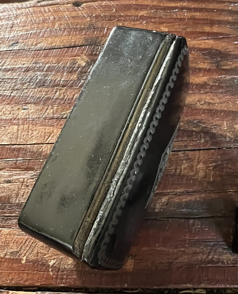 Antique Wood MOP Inlay Snuff Box