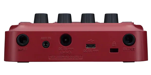 Zoom B1 Four Bass Multi-Effects Pedal Processor Red 9 Amp Models 60 Effects