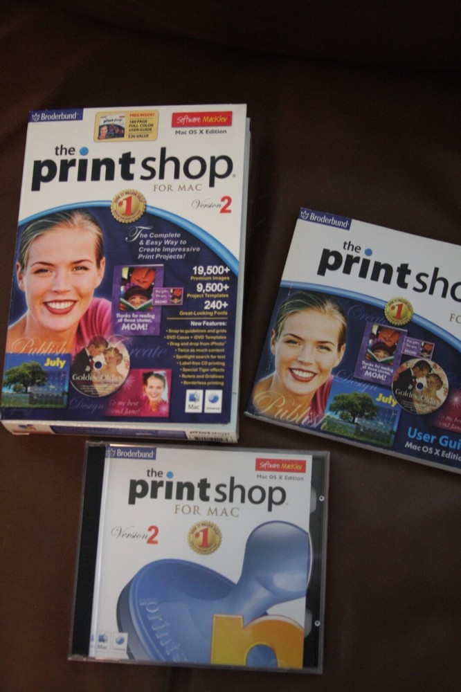 Broderbund - The Print Shop for Mac Version 2 Software Mackiev Mac OS