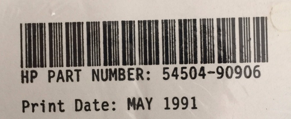 HEWLETT PACKARD 54504A/E01 DIGITIZING OSCILLOSCOPE USERS GUIDE-NEW-SEALED