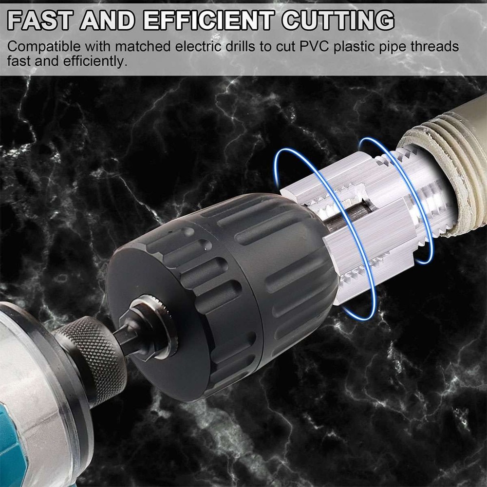 2Pcs 1/2''&3/4'' Water Pipe Integrated Internal & External Pipe Threading Tool