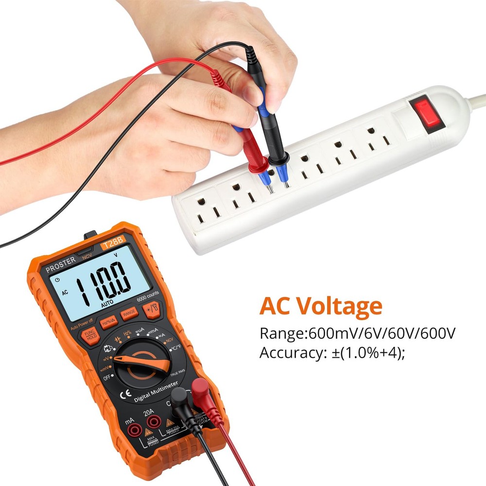 Digital Multimeter 6000 Count - TRMS Voltmeter Multimetro Digital Auto Range ...