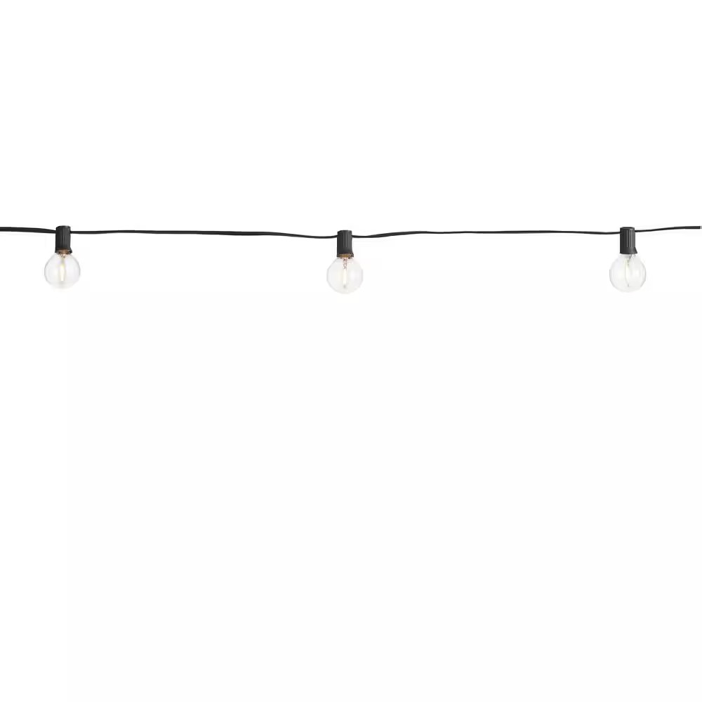 25-Light 25 Ft. Outdoor Plug-In Globe LED G40 Bulb String-Light