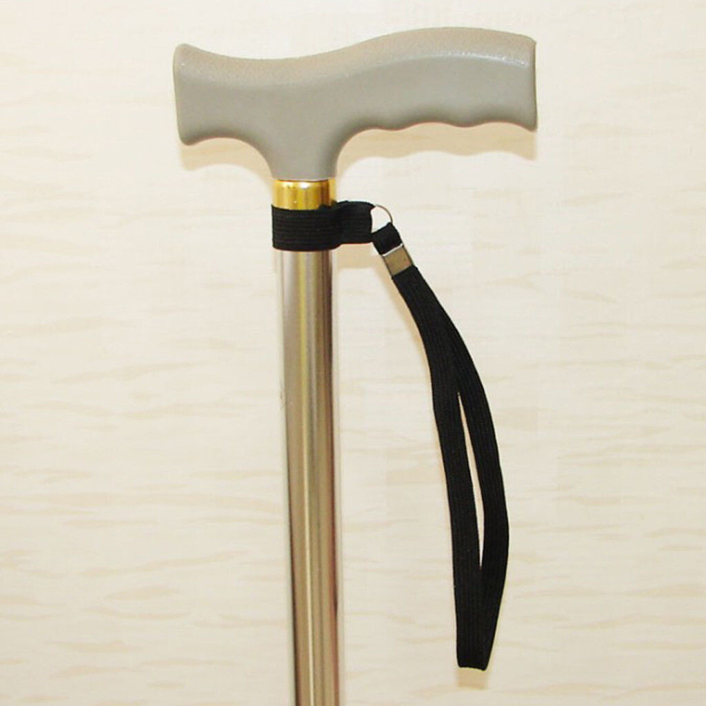 (1) Hiking Walking Stick / Cane Black Elastic Wrist Strap / Cord - US SELLER!