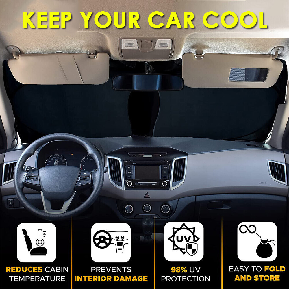 Foldable Car Windshield Sun Shade Cover Front Window Screen Visor UV Protection