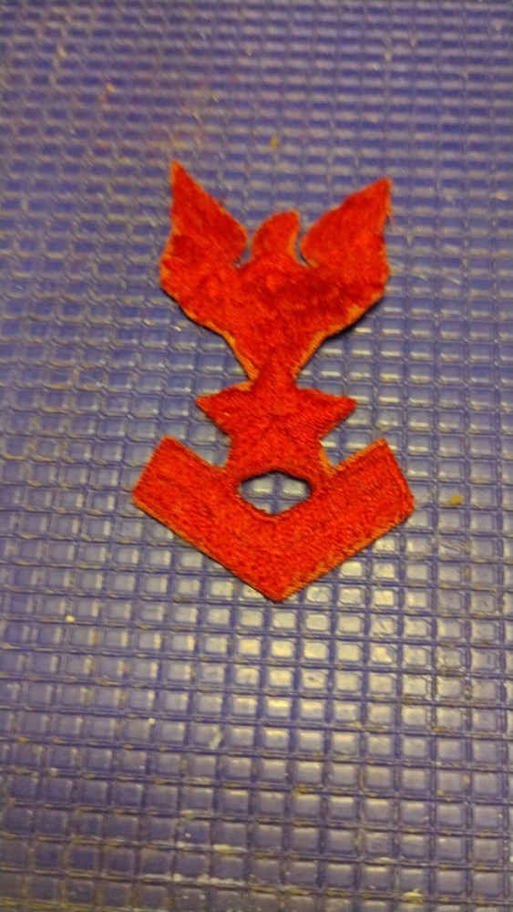 Vintage Naval Military Patch Red Eagle Above Star
