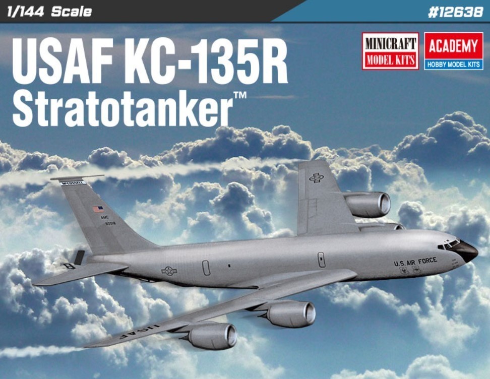 Boeing KC-135 KC-135R Stratotanker USAF 1/144 Scale Plastic Model Kit - Academy