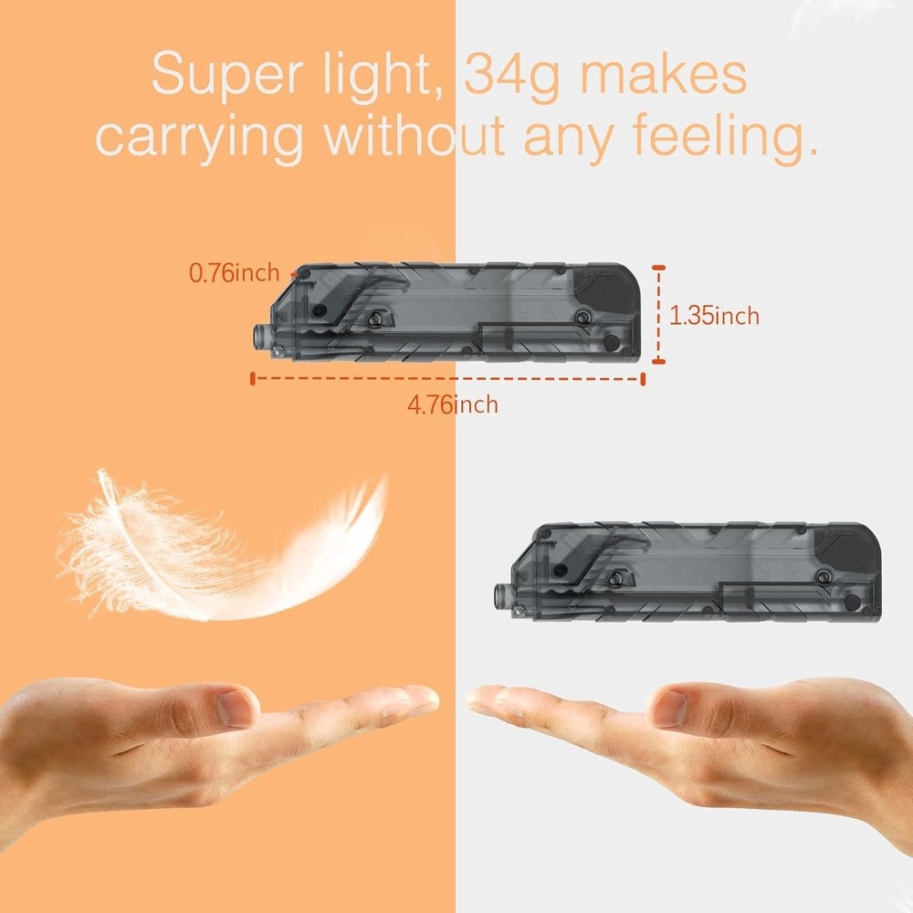 Compact 6mm BBS Airsoft Speed Loader with Adapter - Quick & Easy Loading