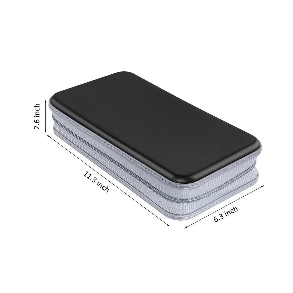 CD Case, DVD Case Holder 96 Capacity Hard Plastic CD DVD Disc Cases Storage B...