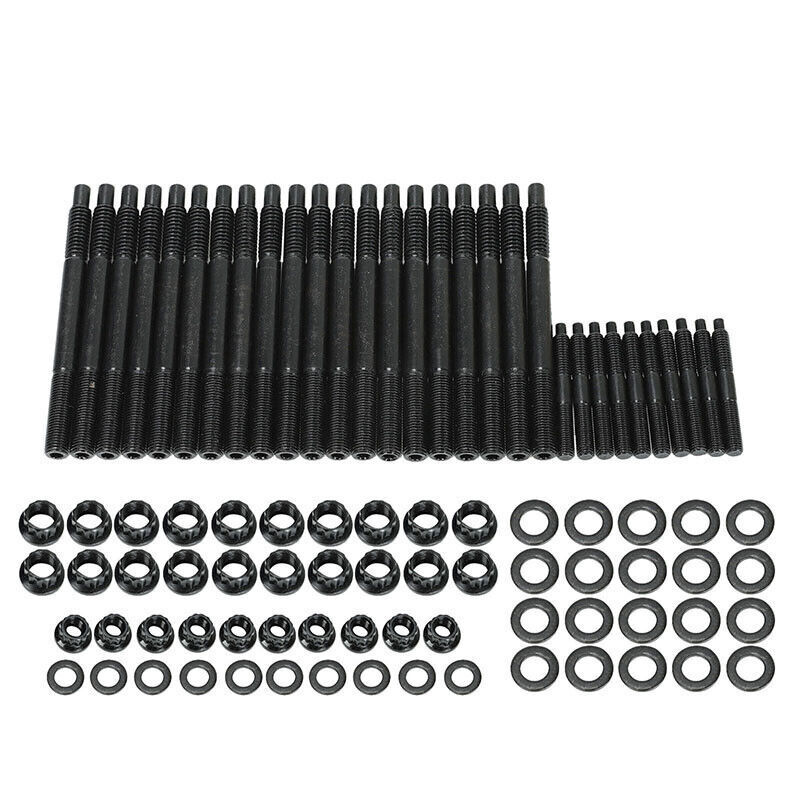 Head Studs Bolts Kit Black For 2004-2020 Chevy GM 4.8L 5.3L 5.7L 6.0L 6.2L 7.0L