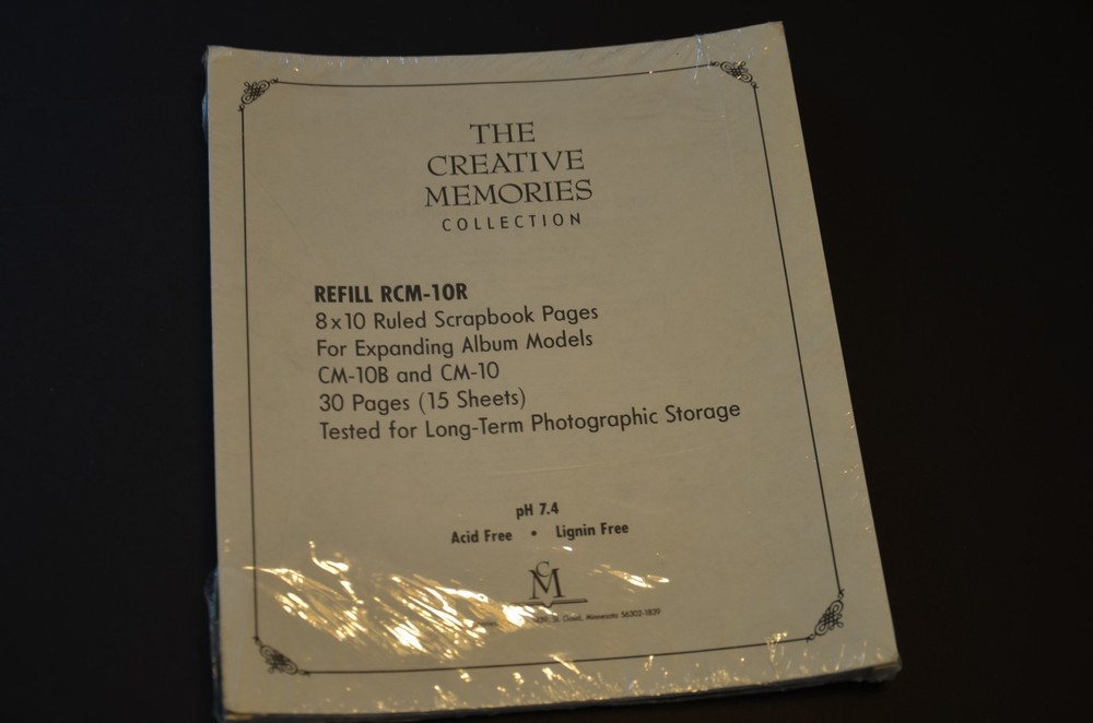 Creative Memories 8x10 Ruled Scrapbook Pages