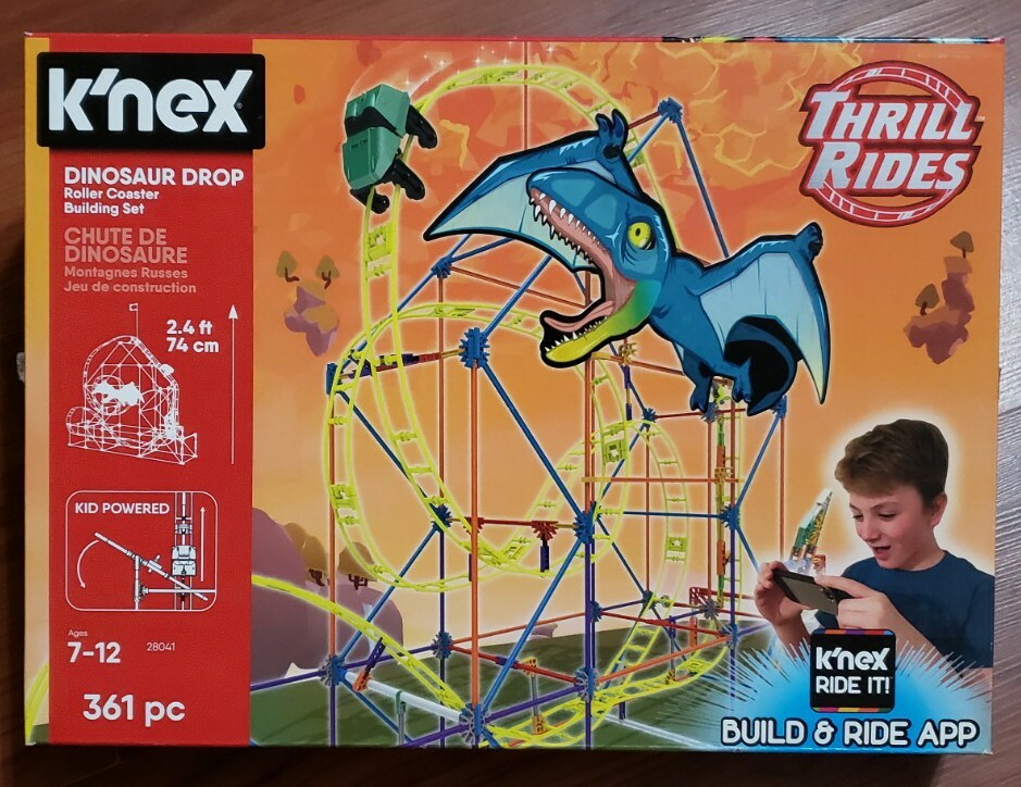 K’Nex Thrill Rides Dinosaur Drop Roller Coaster Construction Building Set NEW