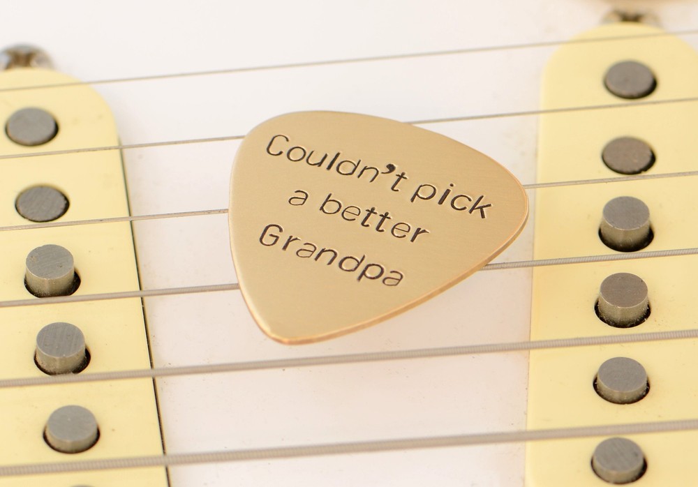 Couldn’t Pick a better Grandpa Guitar Pick in Bronze