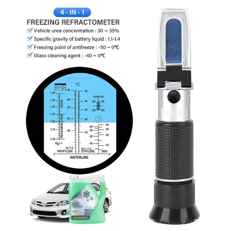 Permanent Aluminum Refractometer for Battery Electrolytic and Windshield Washer