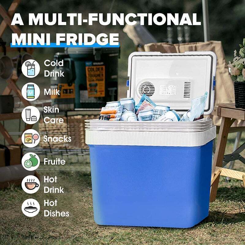 24L Electric Cooler Warmer Portable Car Fridge Refrigerator Camping Mini Freezer