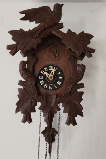 Vintage West Germany Cuckoo Clock Storage In Box Long***Needs Adjusting it stops
