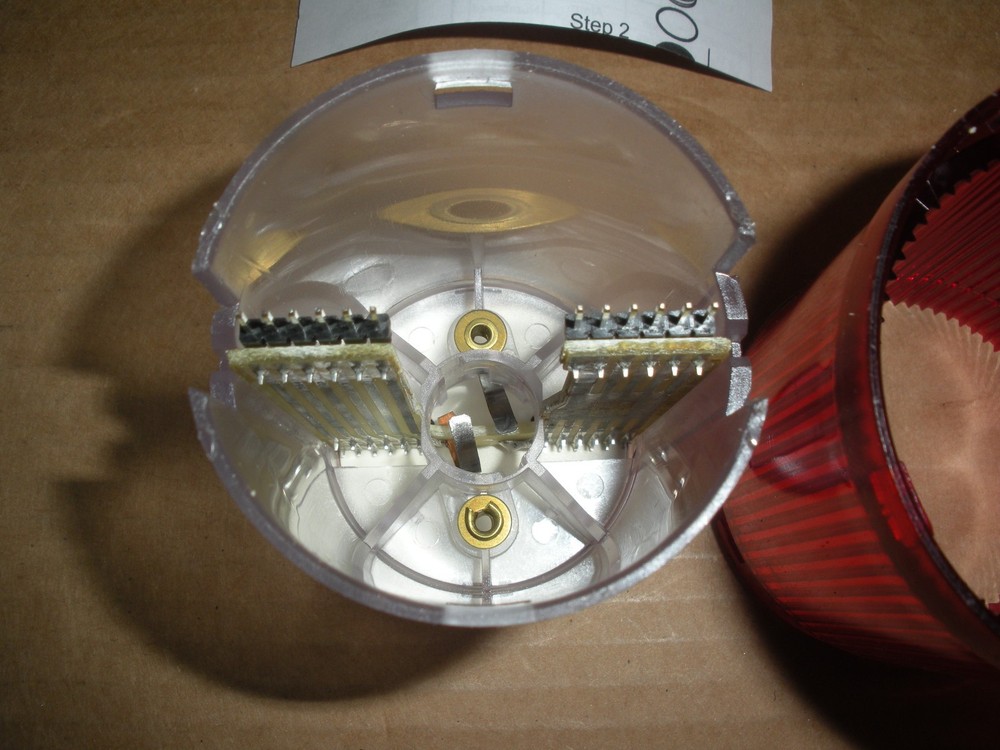 Eaton Stacklight module E26BR red w/5W BA15D LED lamp 120VAC 6 available NIB