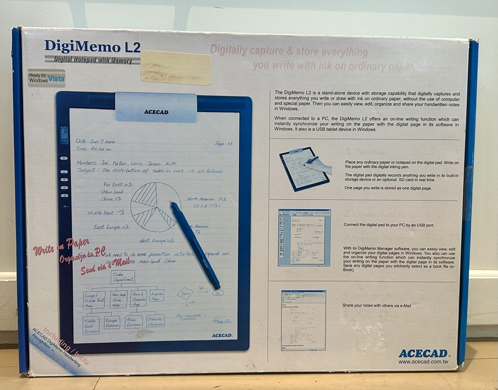 Acecad DigiMemo L2 Digital Note-Taking Tablet