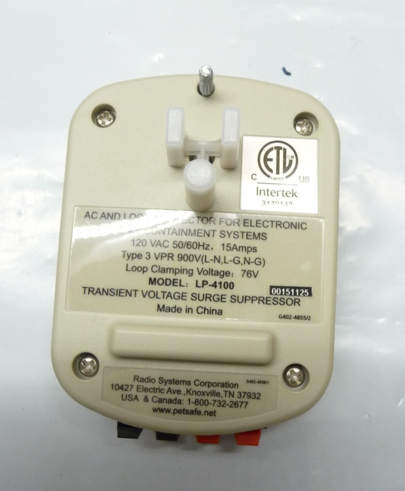 Petsafe Pet Containment System LP-4100 Surge Suppressor Protector Wall Plugin