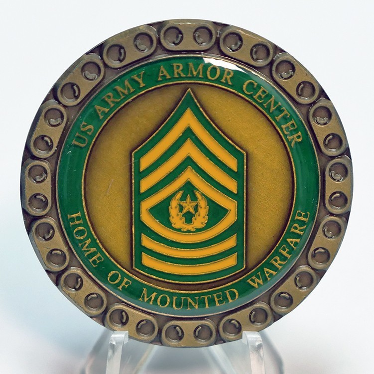 [692] US Army Armor Center Challenge Coin Command Sergeant Major Award 5cm