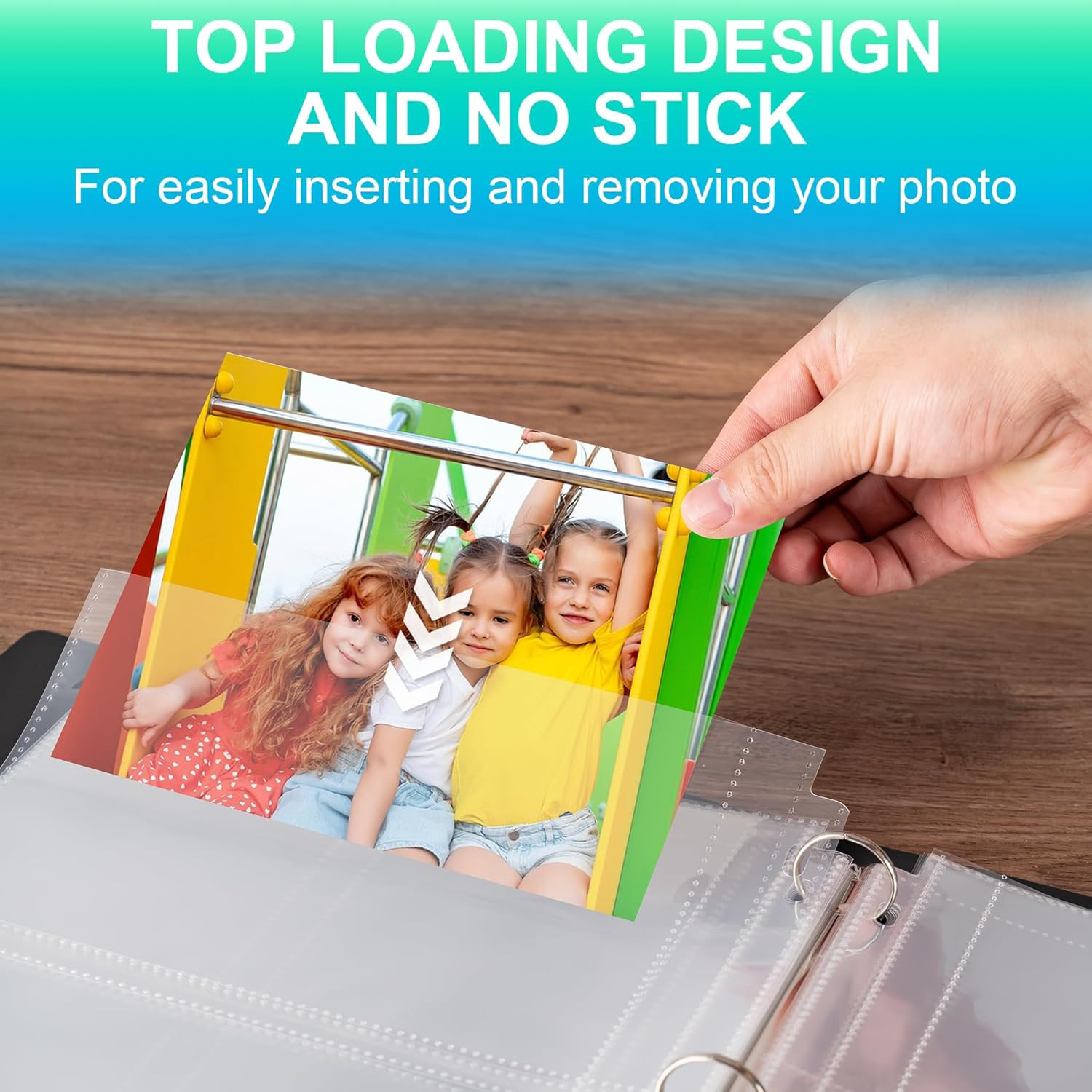 50 Pack 4 X 6 Photo Sleeves for 3 Ring Binder(300 Pictures), Heavy-Duty Archival