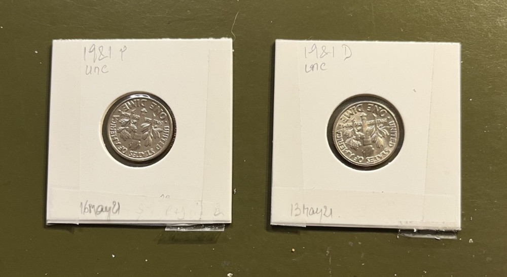 1981 P&D - Roosevelt Dime - UNC Gem