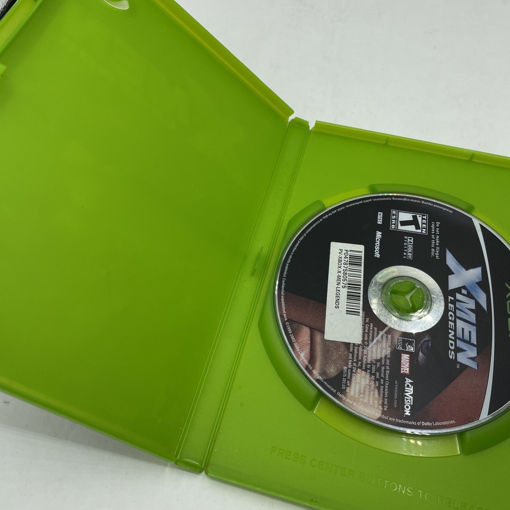 X-Men Legends (Microsoft Xbox, 2004) Game and Case only Disk is Acceptable