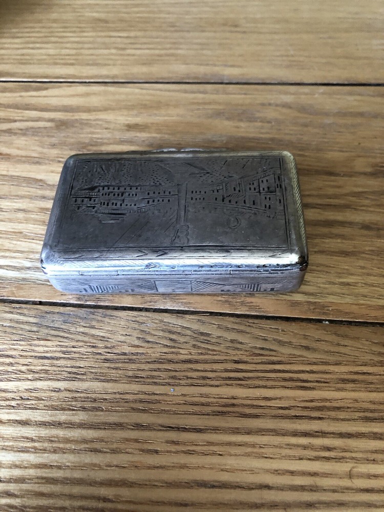 Antique Russian Silver Cigarette Case.