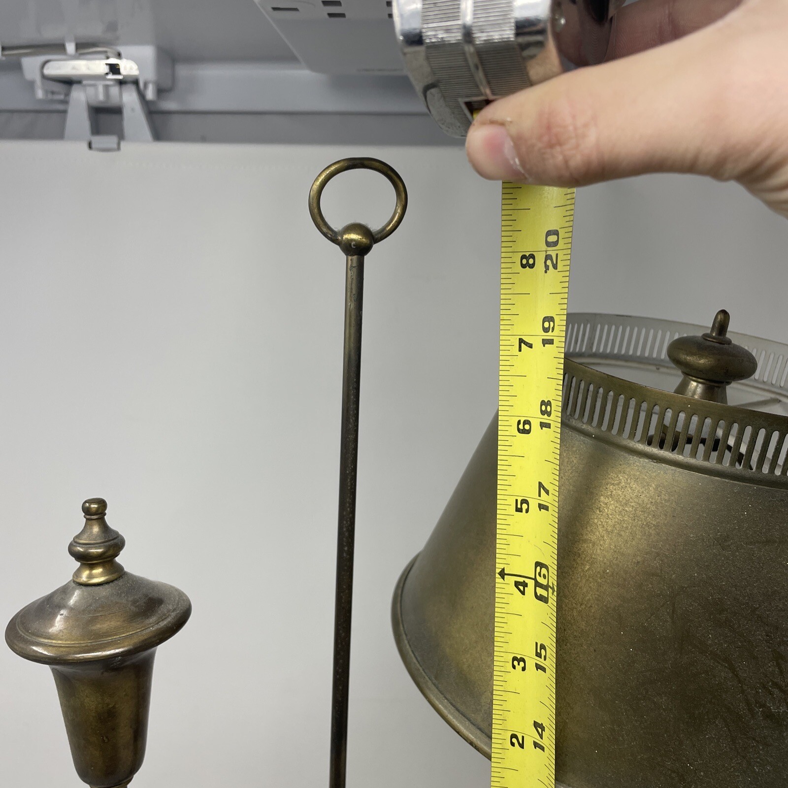 Vintage Mid-Century Modern Metal Student Table Desk Lamp Hollywood Regency