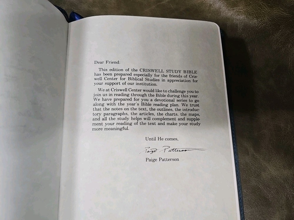 Criswell Study Bible Rebind with Liner Cowhide Nice! Stitched Perimeter Nice!