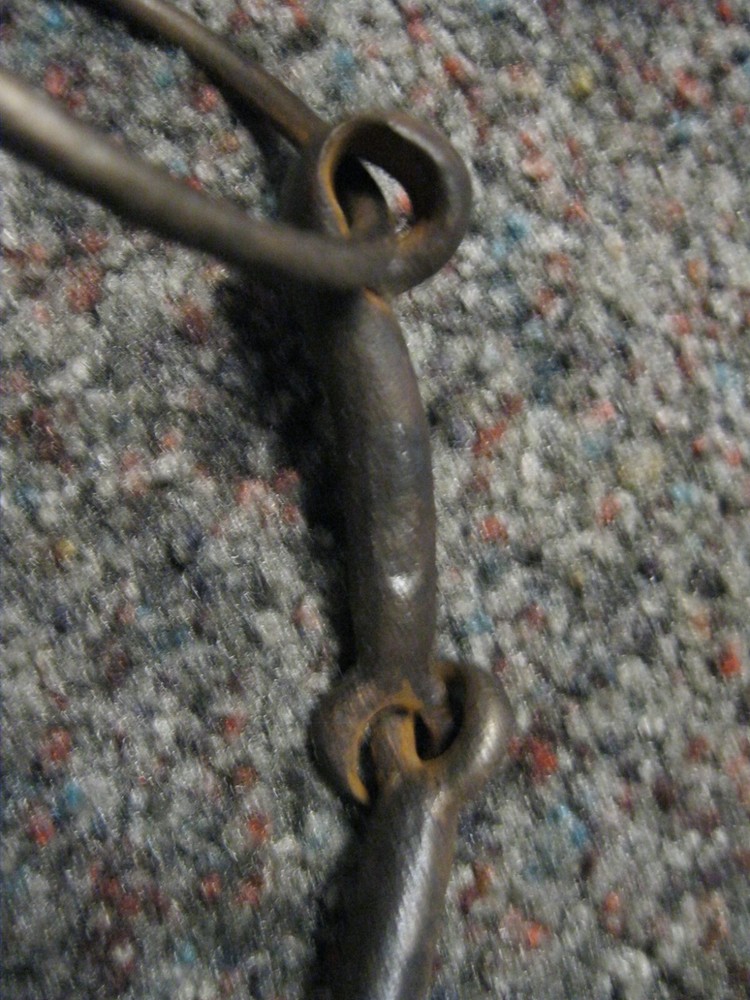 Old Snaffle bit well used no marks 5.75 wall decor?
