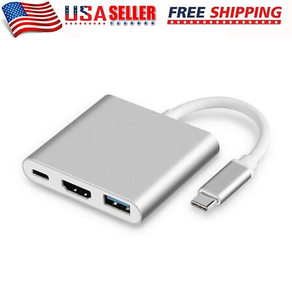 USB-C Type C HDMI Adapter Cable Converter Hub for Macbook Android Phone HDTV TV