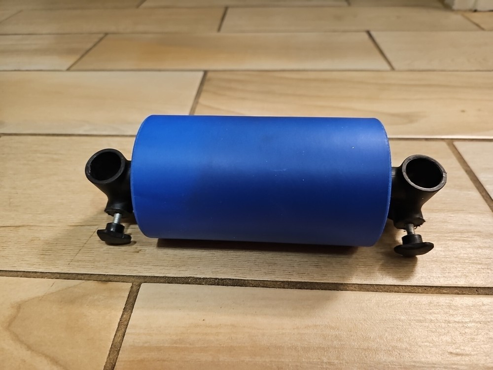 Ab Rocket Replacement Headrest w/ Hardware Bracket Screws Blue Top Spine Roller