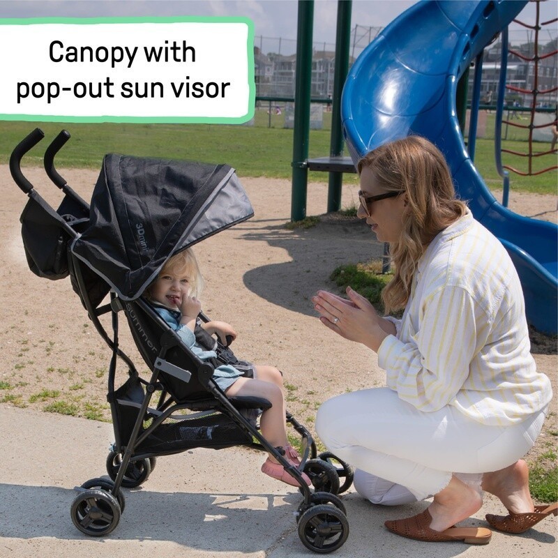 Lightweight Umbrella Stroller Compact Fold 5-Point Harness Storage Basket Travel