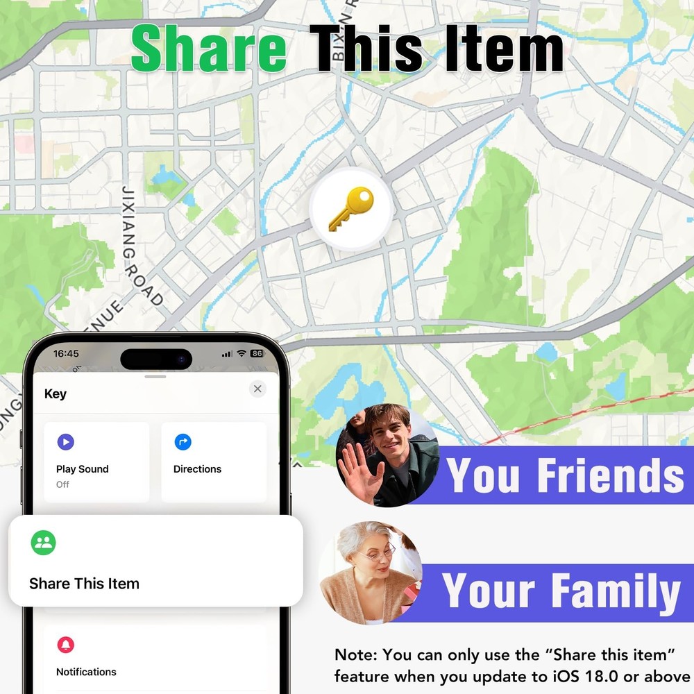 Air Tracker Tags-4 Pack: Smart Bluetooth Tracker, Item Finder Works with Appl...