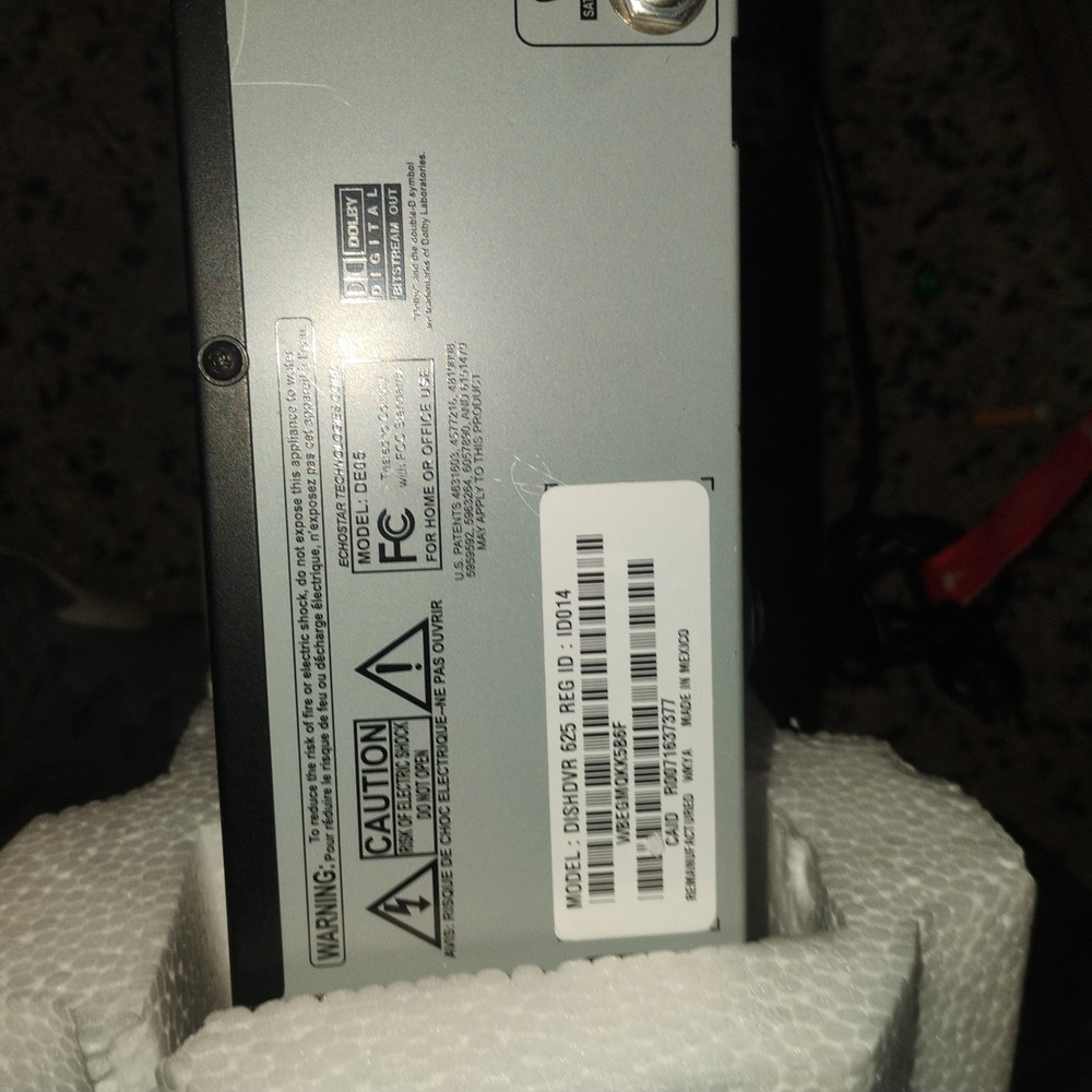 Dish Network 625 Dual Tuner DVR Receiver | Tested Power On | With Cables & Split