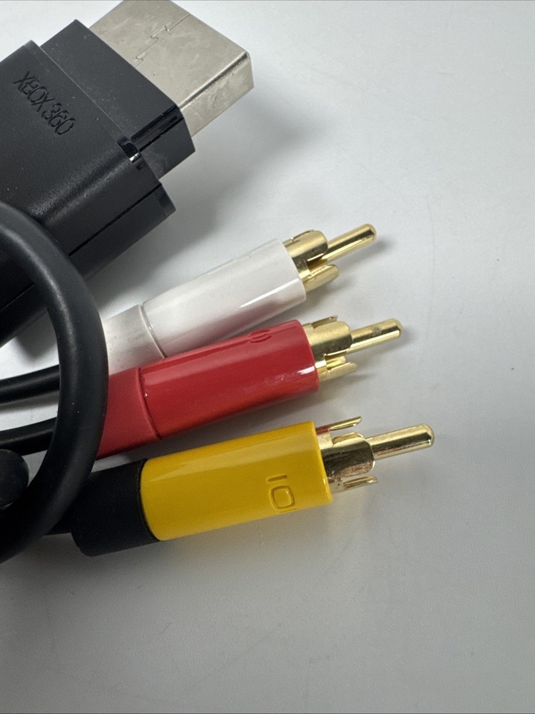 Genuine OEM Microsoft Xbox 360 Component Composite AV Cable - Black